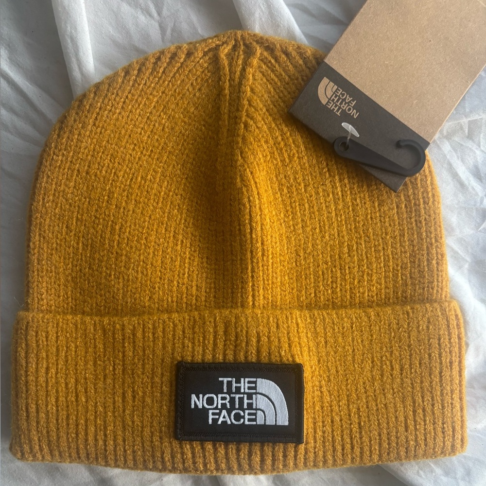 The North Face mustard yellow Knit Beanie